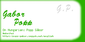 gabor popp business card